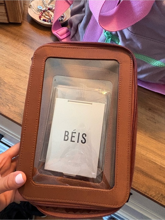 BEIS Accessories - BEIS Clear Travel Pouch in Brown